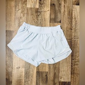 Baby Blue Lululemon Lined Hotty Hot Shorts Size 8